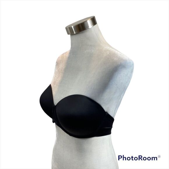 Victoria’s Secret Pink Black Strapless Push Up Bra Size 34DD - Picture 6 of 10